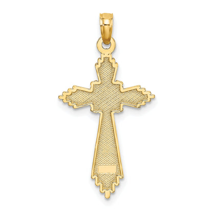 10K Yellow Gold 10K Fancy D/C Cross Charm