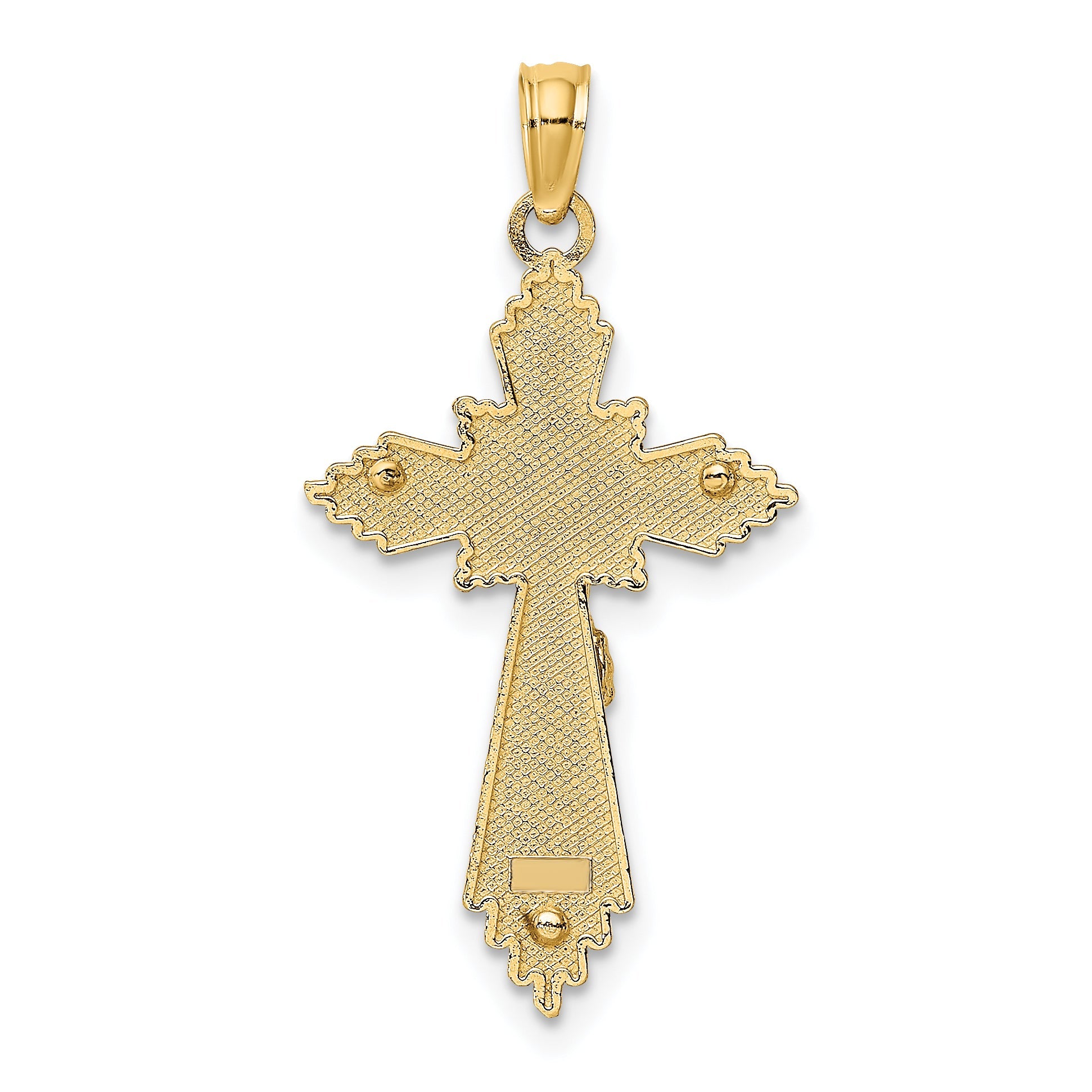 10K Yellow Gold 10K D/C Crucifix Charm