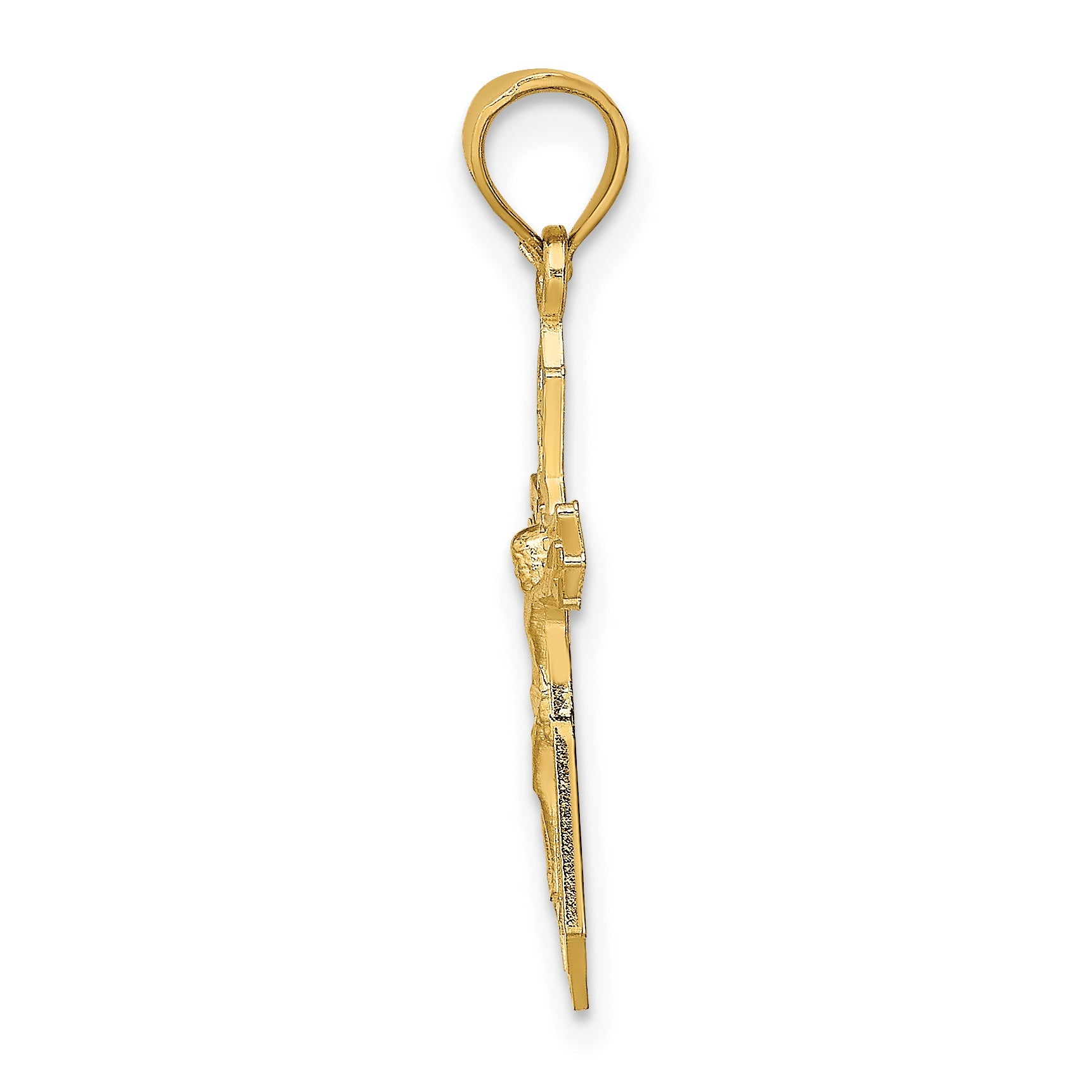 10K Yellow Gold 10K W/ Arrow Pointed Ends Crucifix Charm