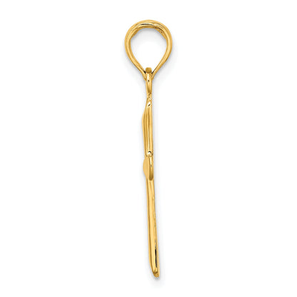10K Yellow Gold 10K Polished Beveled Tip Cross Charm