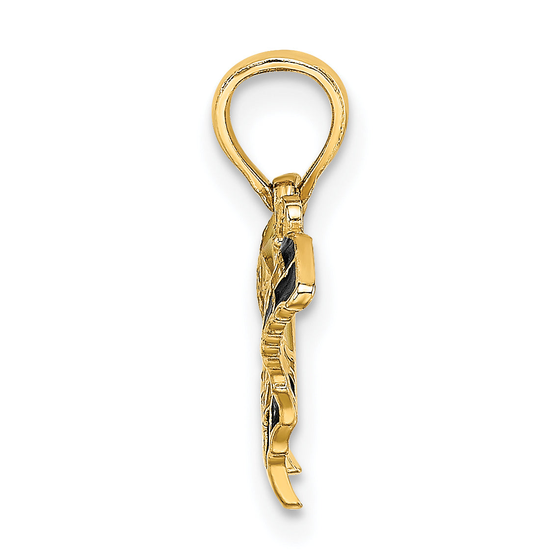 10K Yellow Gold 10K Small Enameled Butterfly Charm