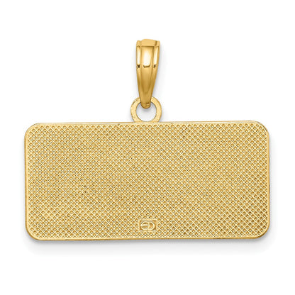 10K Yellow Gold 10K Obx North Carolina License Plate Charm