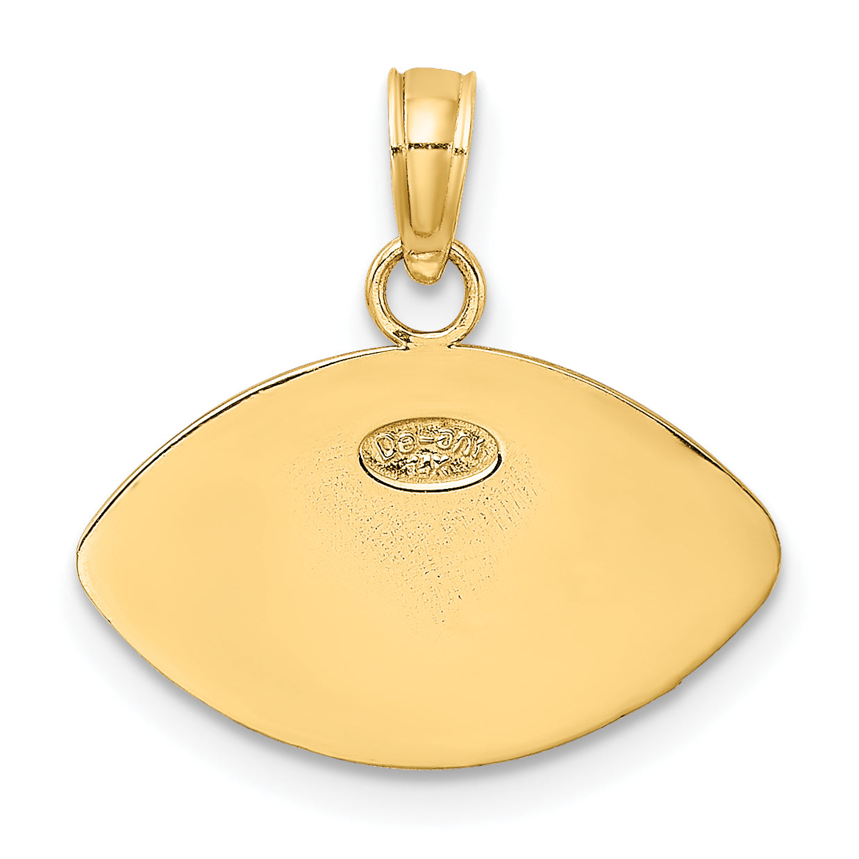10K Yellow Gold 10K Engraveable Football Charm