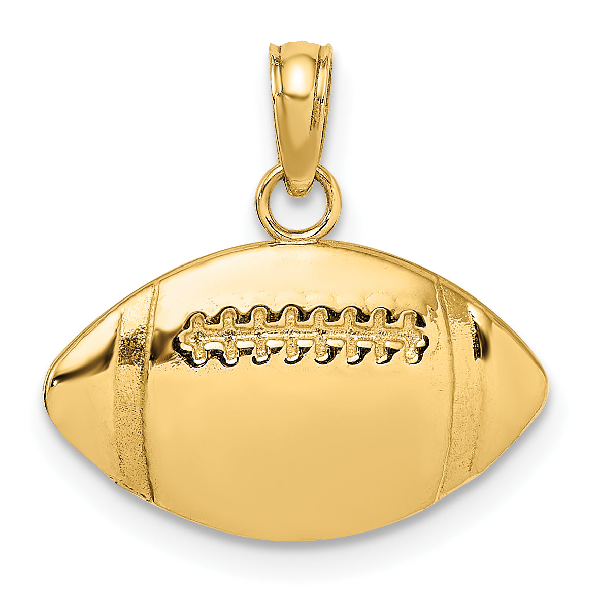 10K Yellow Gold 10K Engraveable Football Charm
