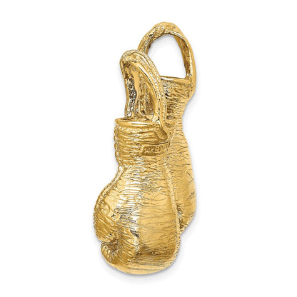 10K Yellow Gold 10K 3-D Textured Double Boxing Gloves Charm