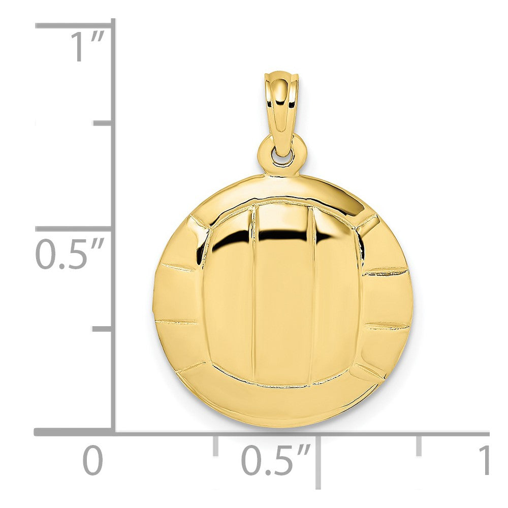 10K Yellow Gold 10K Polished Volleyball Charm