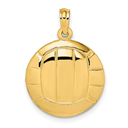 10K Yellow Gold 10K Polished Volleyball Charm