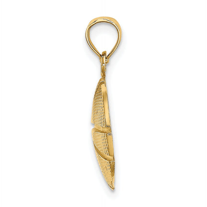 10K Yellow Gold 10K Textured Basketball Charm