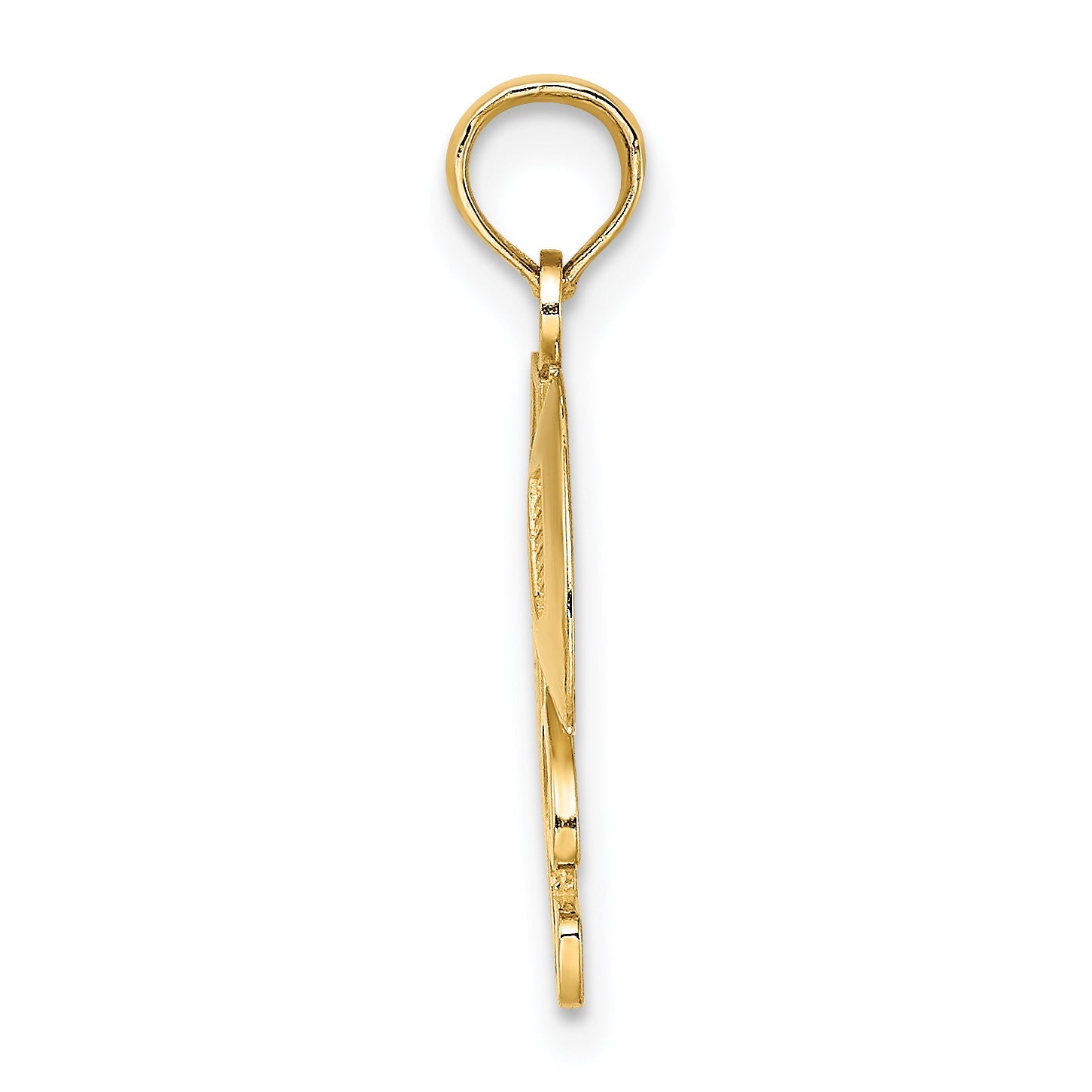 10K Yellow Gold 10K #1 Football With Helmet Charm