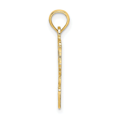 10K Yellow Gold 10K #1 Nana In Heart Charm