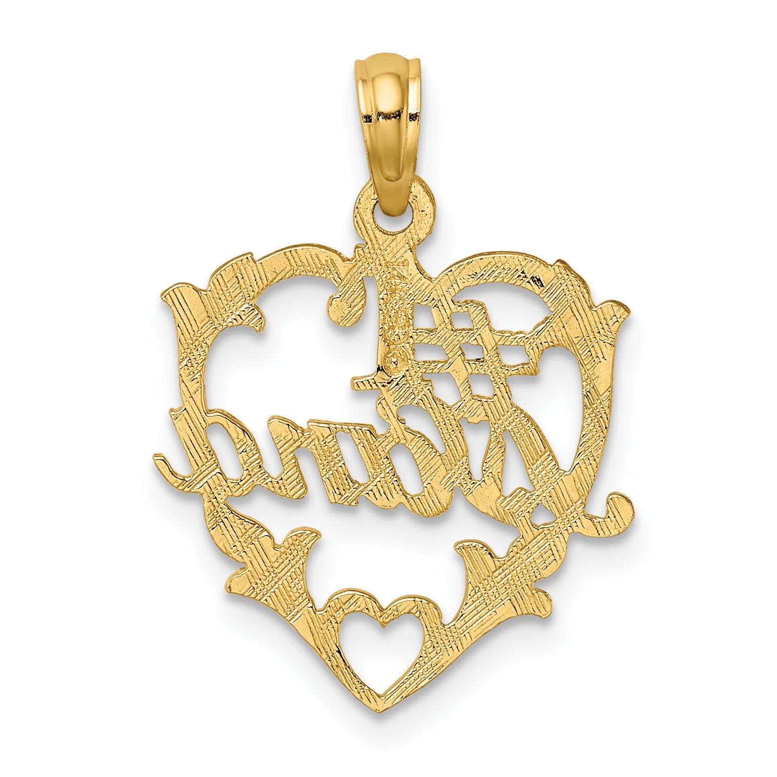 10K Yellow Gold 10K #1 Nana In Heart Charm