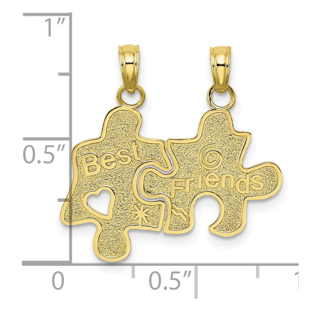 10K Yellow Gold 10K Best Friends Break-A-Part Puzzle Pieces Charm