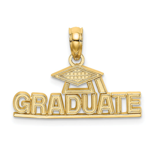 10K Yellow Gold 10K Polished Graduate Under Cap Charm