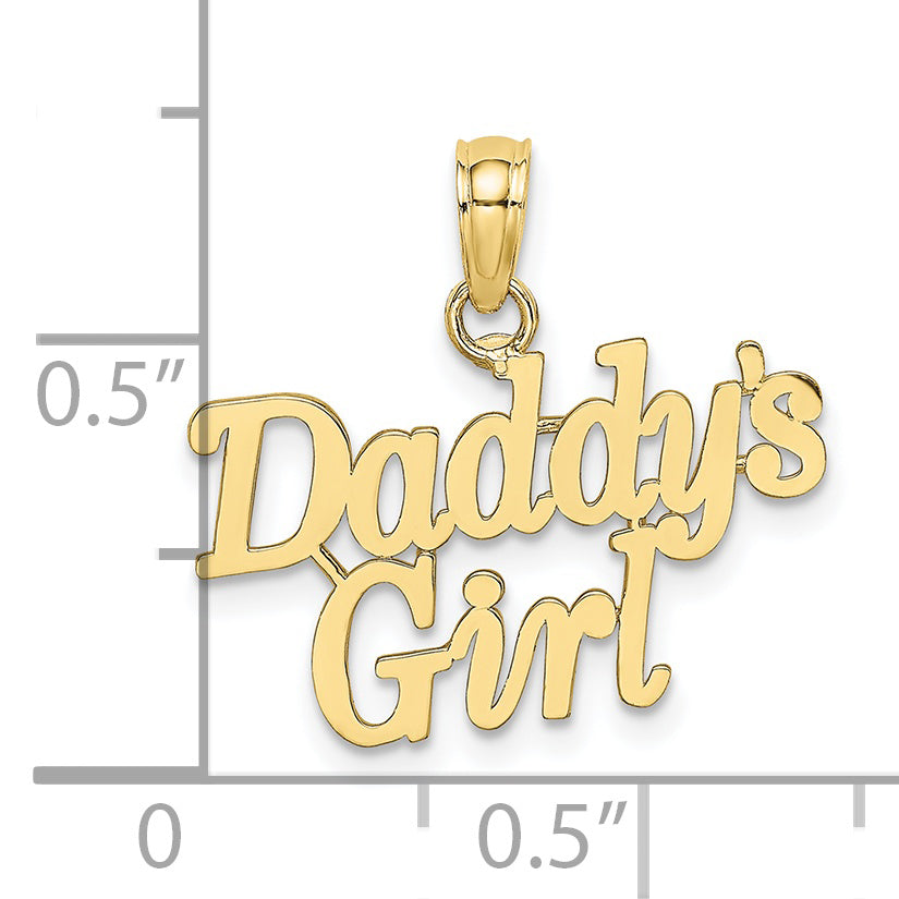 10K Yellow Gold 10K Daddys Girl Charm