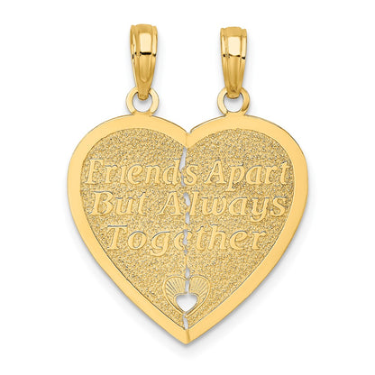 10K Yellow Gold 10K Forever And Ever 2 Piece Break-A-Part Heart Charm