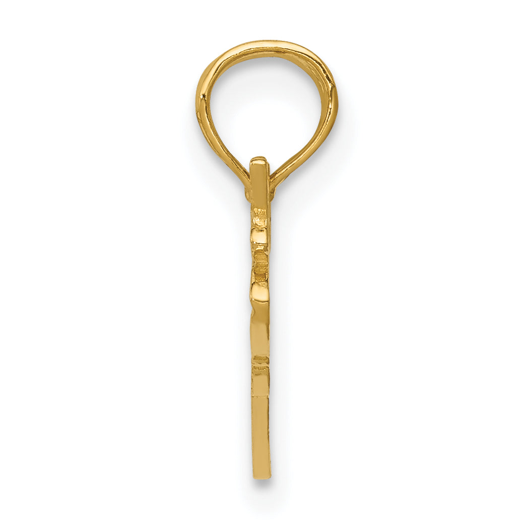 10K Yellow Gold Cessna Plane Pendant