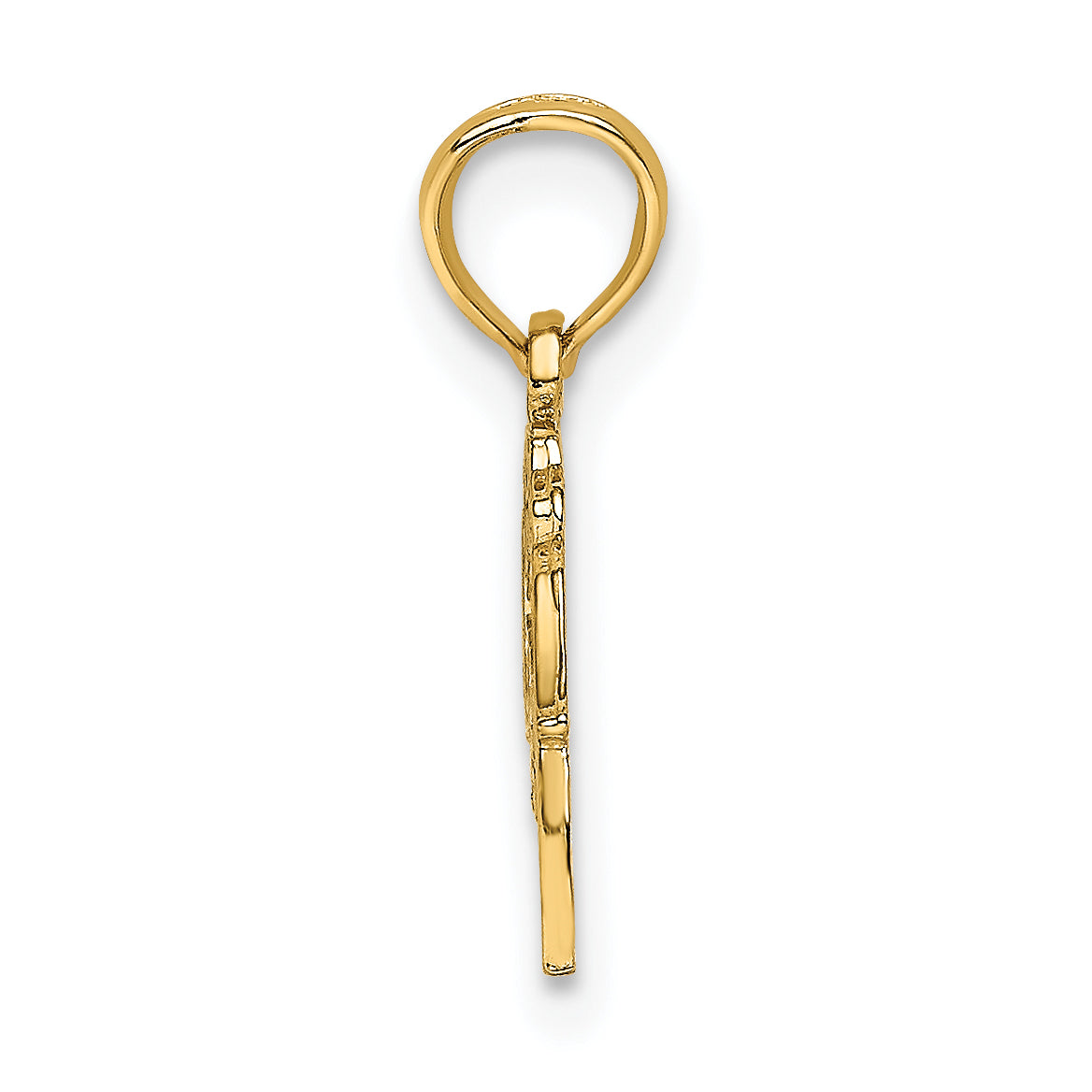 10K Yellow Gold 10K Block And Engraved Great Grandma Charm