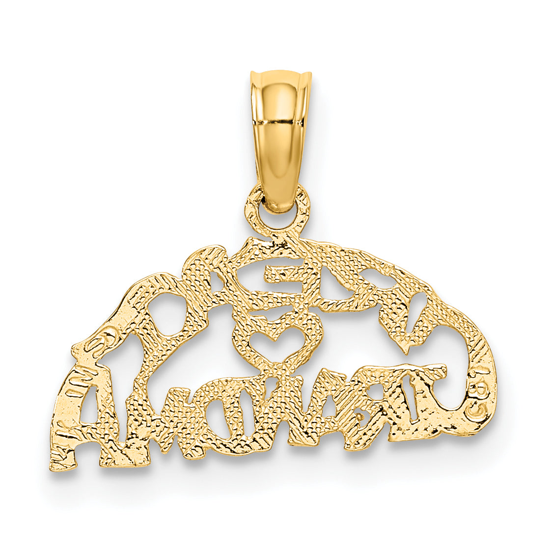 10K Yellow Gold 10K Block And Engraved Great Grandma Charm