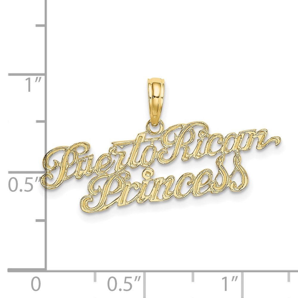 10K Yellow Gold 10K Puerto Rican Princess Charm