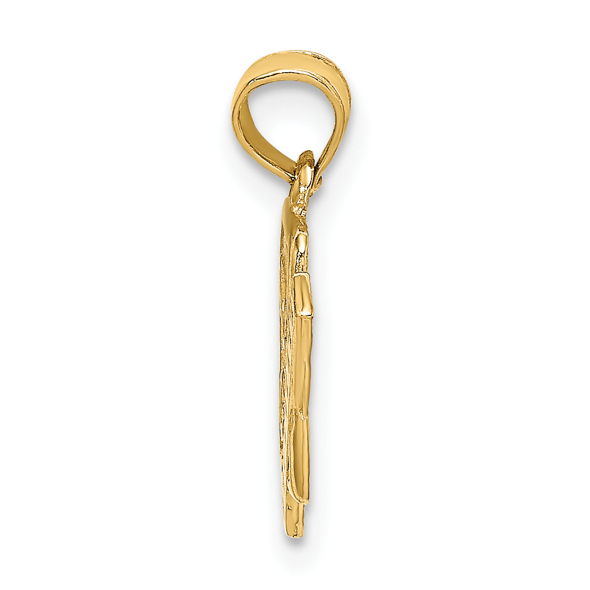 10K Yellow Gold 10K School Book And Ruler Charm