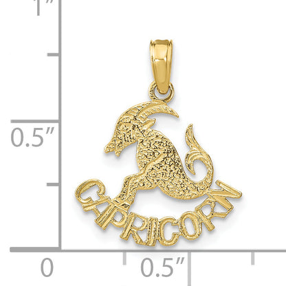 10K Yellow Gold 10K Capricorn Zodiac Charm