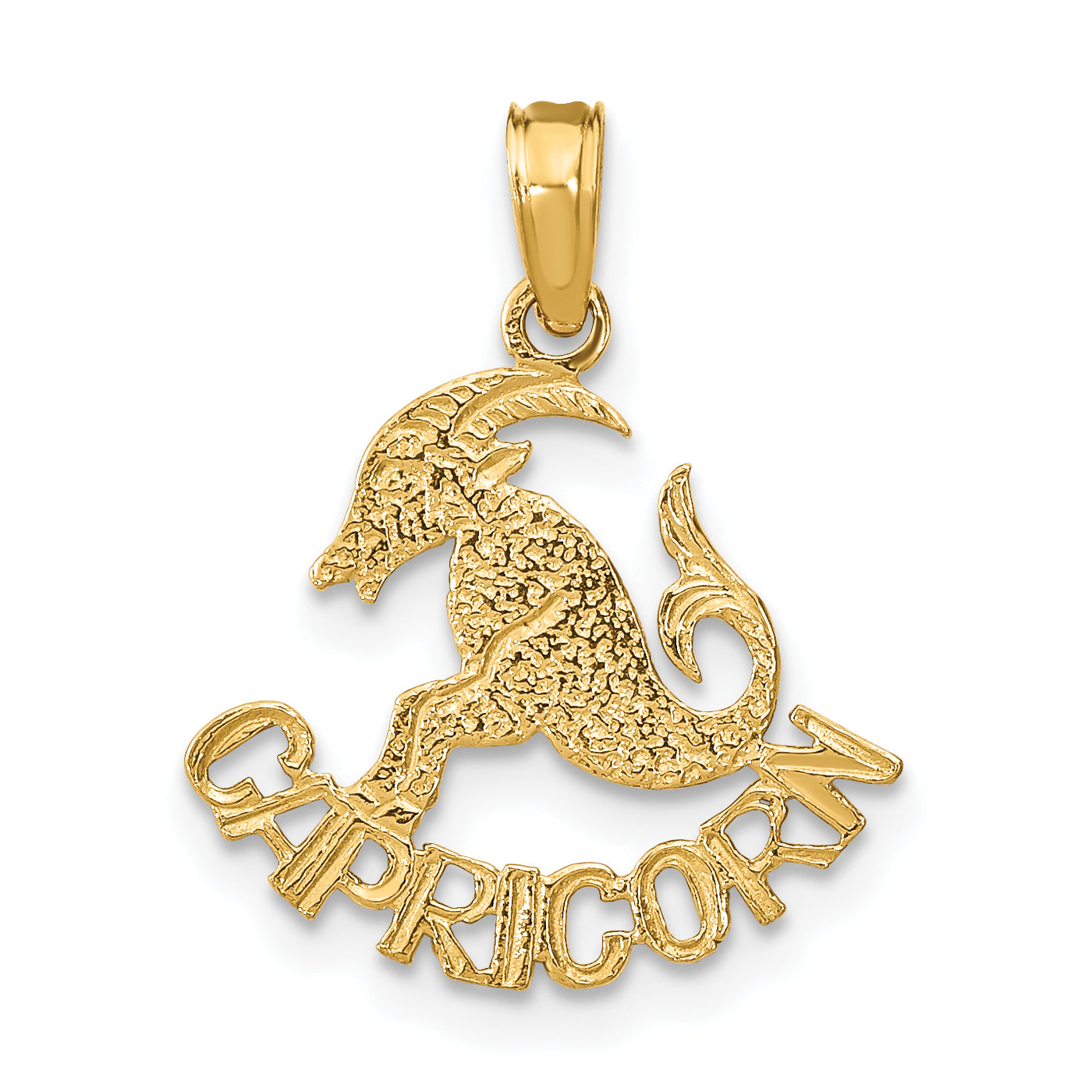 10K Yellow Gold 10K Capricorn Zodiac Charm