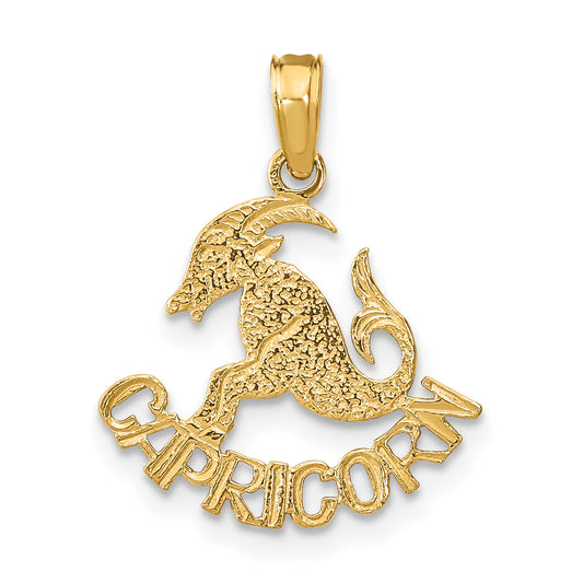 10K Yellow Gold 10K Capricorn Zodiac Charm