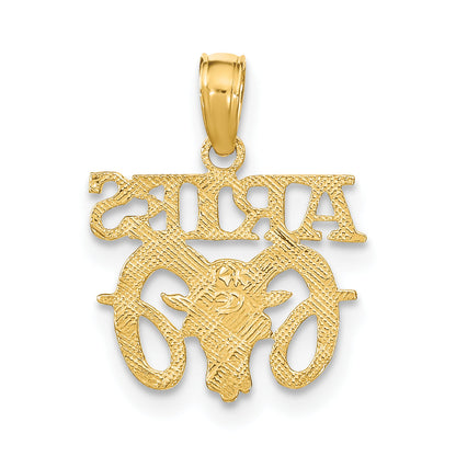 10K Yellow Gold 10K Aries Zodiac Charm