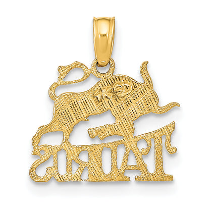 10K Yellow Gold 10K Taurus Zodiac Charm