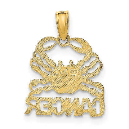 10K Yellow Gold 10K Cancer Zodiac Charm