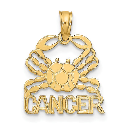 10K Yellow Gold 10K Cancer Zodiac Charm