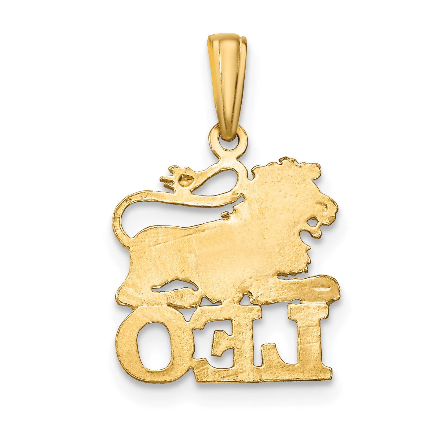 10K Yellow Gold 10K Leo Zodiac Charm