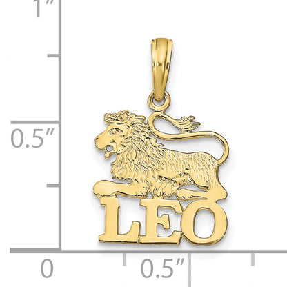 10K Yellow Gold 10K Leo Zodiac Charm