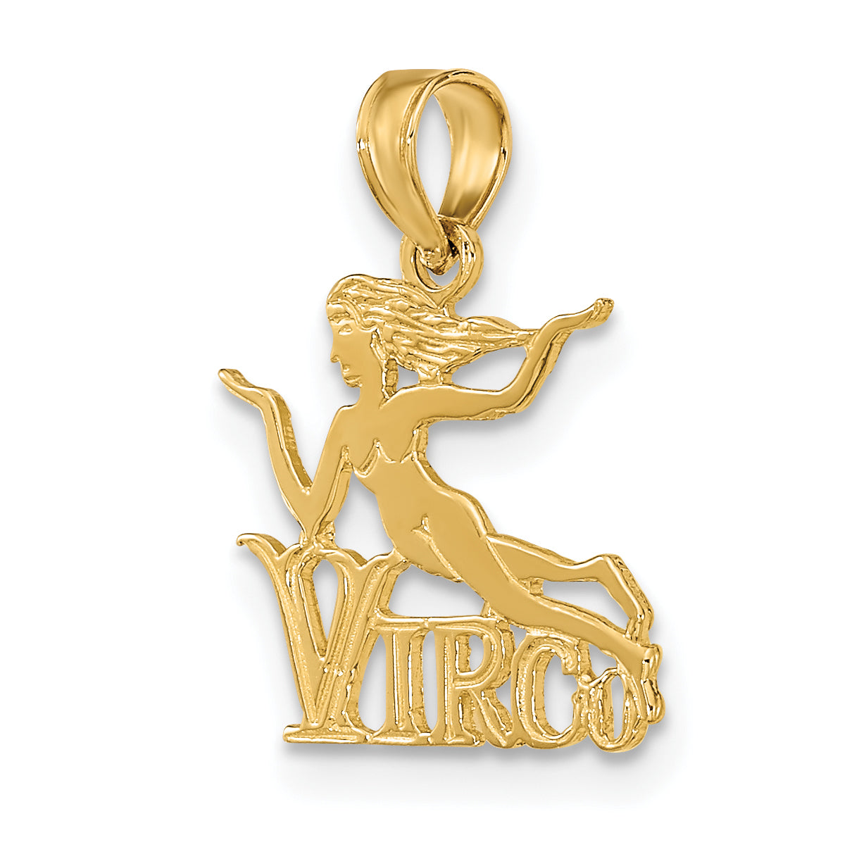 10K Yellow Gold 10K Virgo Zodiac Charm