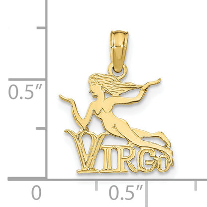 10K Yellow Gold 10K Virgo Zodiac Charm