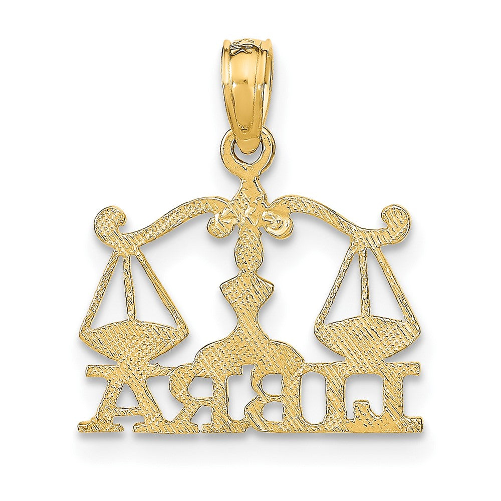 10K Yellow Gold 10K Libra Zodiac Charm