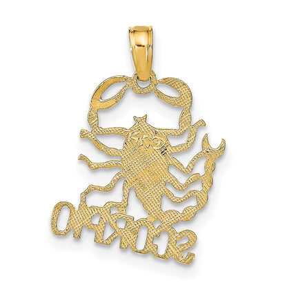 10K Yellow Gold 10K Scorpio Zodiac Charm