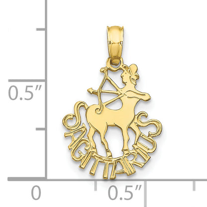 10K Yellow Gold 10K Sagittarius Zodiac Charm