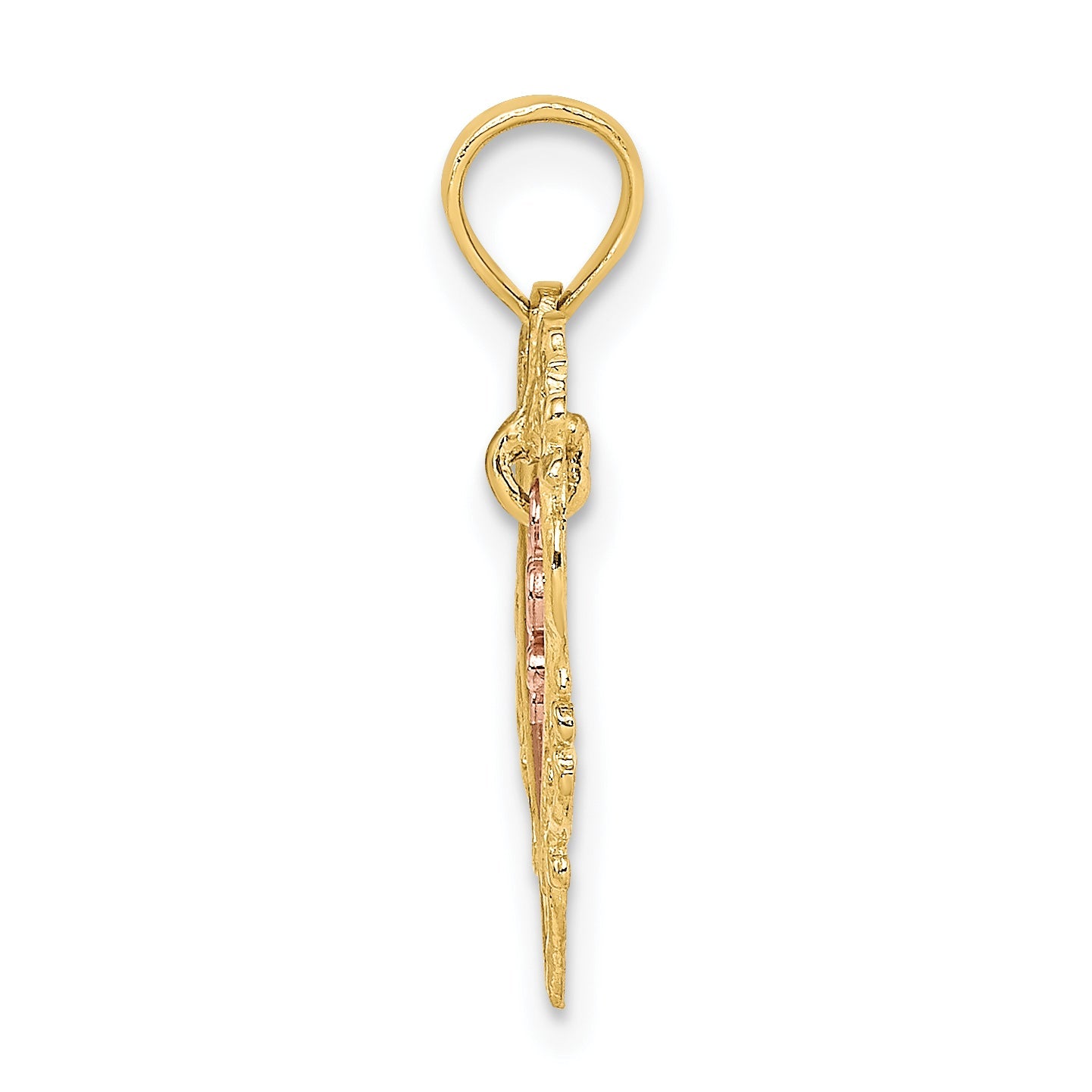 10K Two-Tone 10K Two-Tone Love In Heart Charm