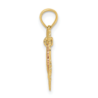 10K Two-Tone 10K Two-Tone Love In Heart Charm