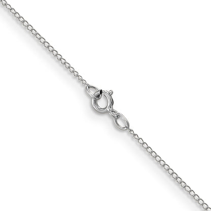 10K White Gold .5mm Carded Curb Chain