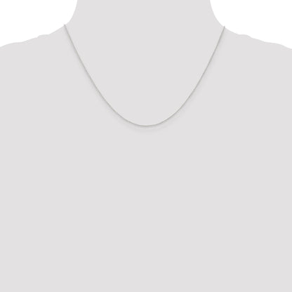 10K White Gold .5mm Carded Curb Chain