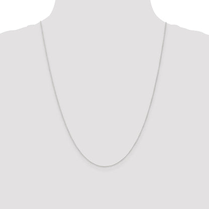 10K White Gold .5mm Carded Curb Chain