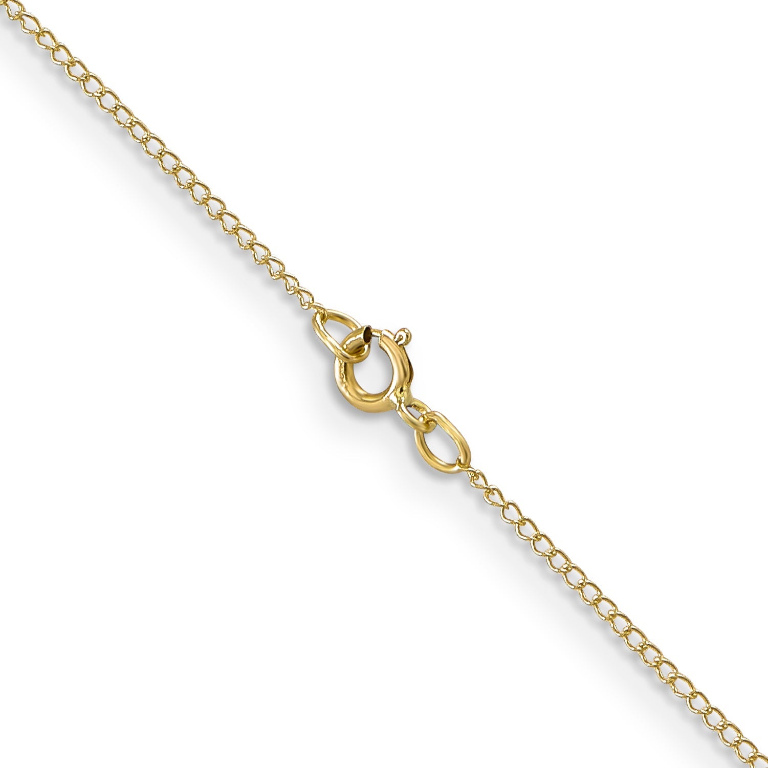 24 Inch 10K Yellow Gold .5mm Carded Curb Chain Necklace