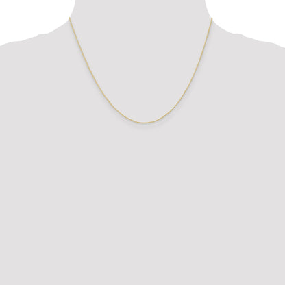 18 Inch 10K Yellow Gold .5mm Carded Curb Chain Necklace