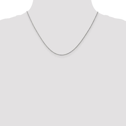 10K White Gold .95mm Carded Cable Rope Chain