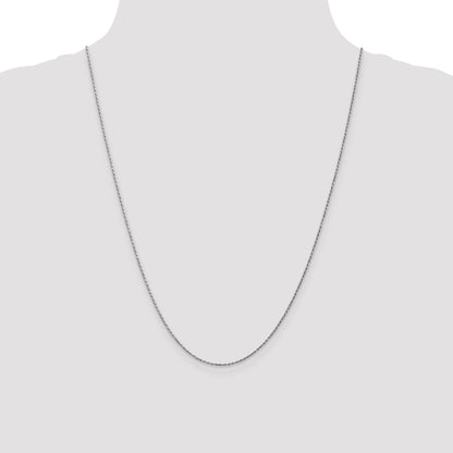 10K White Gold .95mm Carded Cable Rope Chain