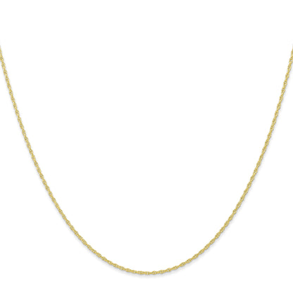 24 Inch 10K Yellow Gold .95mm Carded Cable Rope Chain Necklace