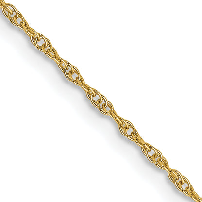 24 Inch 10K Yellow Gold .95mm Carded Cable Rope Chain Necklace