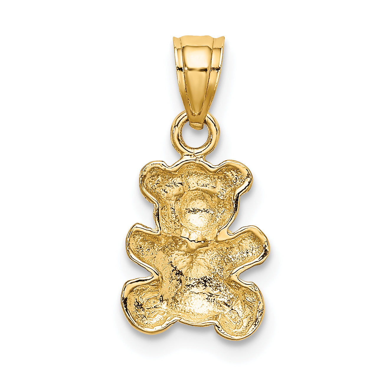10K Yellow W/Rhodium Teddy Bear Charm